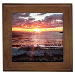 Tropical Sunset Framed Tile by StarvingArtisan