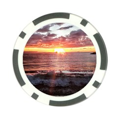 Tropical Sunset Poker Chip Card Guard