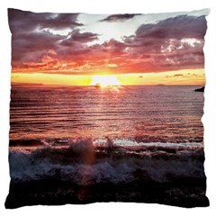 Tropical Sunset Large Cushion Case (two Sides) by StarvingArtisan