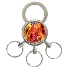 Multicolored Melted Wax Texture 3-ring Key Chain by dflcprintsclothing