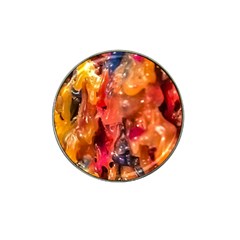 Multicolored Melted Wax Texture Hat Clip Ball Marker by dflcprintsclothing