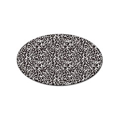 Black Cheetah Skin Sticker Oval (100 pack)