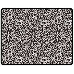 Black Cheetah Skin One Side Fleece Blanket (Medium)