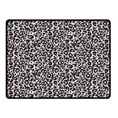 Black Cheetah Skin One Side Fleece Blanket (Small)