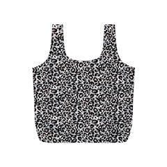 Black Cheetah Skin Full Print Recycle Bag (S)