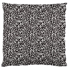 Black Cheetah Skin Large Premium Plush Fleece Cushion Case (One Side)