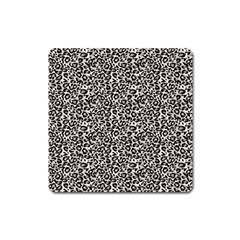 Black Cheetah Skin Square Magnet by Sparkle