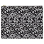 Black Cheetah Skin Cosmetic Bag (XXXL) Front