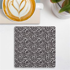 Black Cheetah Skin Uv Print Square Tile Coaster  by Sparkle