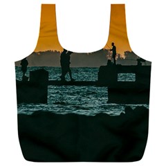 River Breakwater Sunset, Montevideo, Uruguay Full Print Recycle Bag (xxxl) by dflcprintsclothing