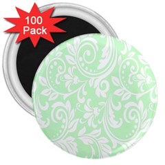 Clean Ornament Tribal Flowers  3  Magnets (100 Pack) by ConteMonfrey