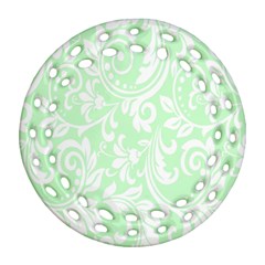 Clean Ornament Tribal Flowers  Ornament (round Filigree) by ConteMonfrey