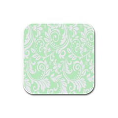 Clean Ornament Tribal Flowers  Rubber Square Coaster (4 Pack) by ConteMonfrey