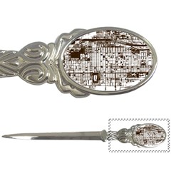 Antique Oriental Town Map  Letter Opener