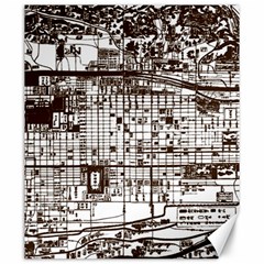 Antique Oriental Town Map  Canvas 20  X 24  by ConteMonfrey