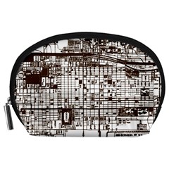 Antique Oriental Town Map  Accessory Pouch (large) by ConteMonfrey