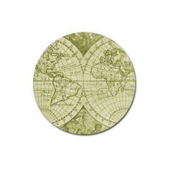 Vintage Mapa Mundi  Magnet 3  (round) by ConteMonfrey