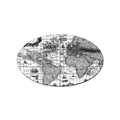 Antique Mapa Mundi Revisited Sticker Oval (10 Pack) by ConteMonfrey