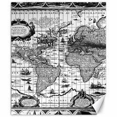 Antique Mapa Mundi Revisited Canvas 8  X 10  by ConteMonfrey