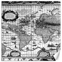 Antique Mapa Mundi Revisited Canvas 16  X 16  by ConteMonfrey