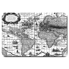 Antique Mapa Mundi Revisited Large Doormat by ConteMonfrey