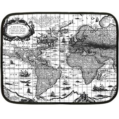 Antique Mapa Mundi Revisited Fleece Blanket (mini) by ConteMonfrey