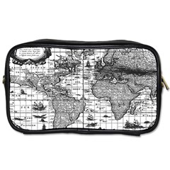 Antique Mapa Mundi Revisited Toiletries Bag (one Side)