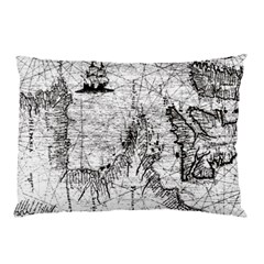 Antique Mercant Map  Pillow Case (Two Sides)