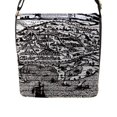 Old Civilization Flap Closure Messenger Bag (l) by ConteMonfrey