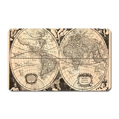 World Map - Nova Delineatio Totius Orbis Terrarum -  1659-1733 Magnet (rectangular) by ConteMonfrey