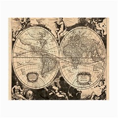 World Map - Nova Delineatio Totius Orbis Terrarum -  1659-1733 Small Glasses Cloth (2 Sides) by ConteMonfrey