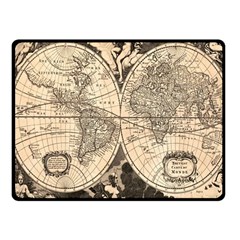 World Map - Nova Delineatio Totius Orbis Terrarum -  1659-1733 One Side Fleece Blanket (small) by ConteMonfrey