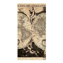 World Map - Nova Delineatio Totius Orbis Terrarum -  1659-1733 Shower Curtain 36  X 72  (stall)  by ConteMonfrey