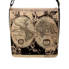 World Map - Nova Delineatio Totius Orbis Terrarum -  1659-1733 Flap Closure Messenger Bag (l) by ConteMonfrey