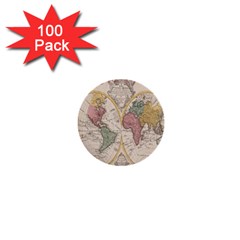 Mapa Mundi 1775 1  Mini Buttons (100 Pack)  by ConteMonfrey
