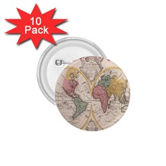 Mapa Mundi 1775 1 75  Buttons (10 Pack) by ConteMonfrey