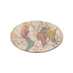 Mapa Mundi 1775 Sticker Oval (10 pack)