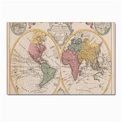 Mapa Mundi 1775 Postcards 5  X 7  (pkg Of 10) by ConteMonfrey