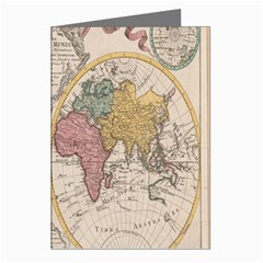 Mapa Mundi 1775 Greeting Cards (Pkg of 8)
