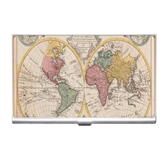 Mapa Mundi 1775 Business Card Holder by ConteMonfrey