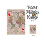 Mapa Mundi 1775 Playing Cards 54 Designs (Mini) Front - Heart5