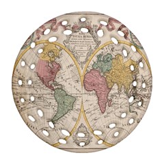 Mapa Mundi 1775 Ornament (Round Filigree)