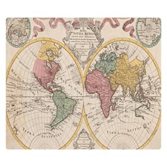 Mapa Mundi 1775 Premium Plush Fleece Blanket (Small)