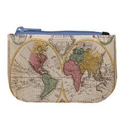 Mapa Mundi 1775 Large Coin Purse by ConteMonfrey