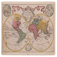 Mapa Mundi 1775 Uv Print Square Tile Coaster  by ConteMonfrey