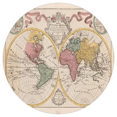 Mapa Mundi 1775 Round Trivet