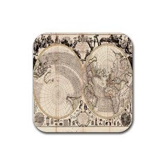 Mapa Mundi - 1774 Rubber Coaster (square) by ConteMonfrey