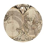 Mapa Mundi - 1774 Round Ornament (Two Sides) Back