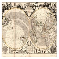 Mapa Mundi - 1774 Square Satin Scarf (36  X 36 ) by ConteMonfrey