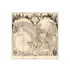 Mapa Mundi - 1774 Satin Bandana Scarf 22  X 22  by ConteMonfrey
